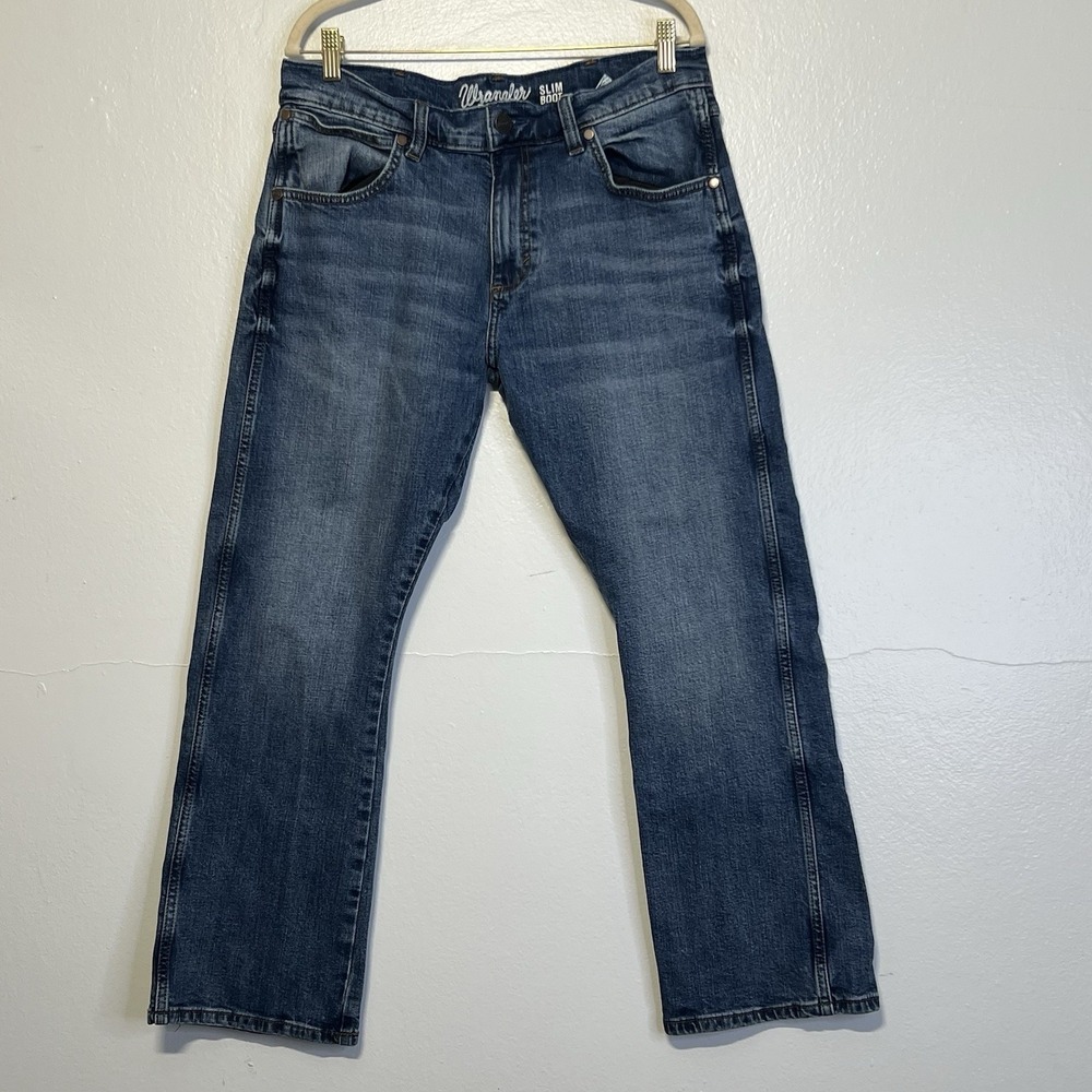 Wrangler Retro Slim Boot Cut Mens Denim Jeans‎ Size 34x30 Cowboy Western Ranch